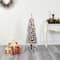 4ft. Pre-Lit Flocked Pencil Artificial Christmas Tree with Clear LED Lights
